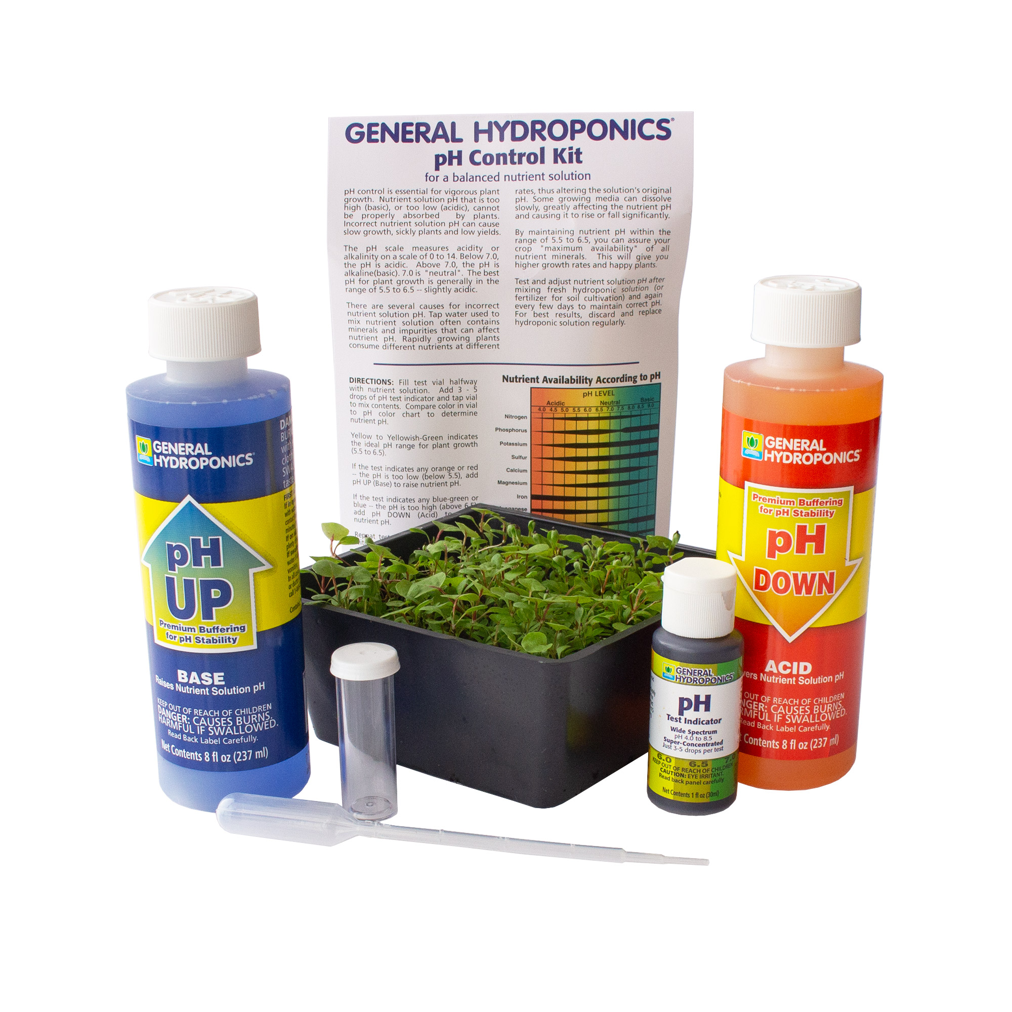 Microgreens pH Control Kit by General Hydroponics - Raise / Lower pH