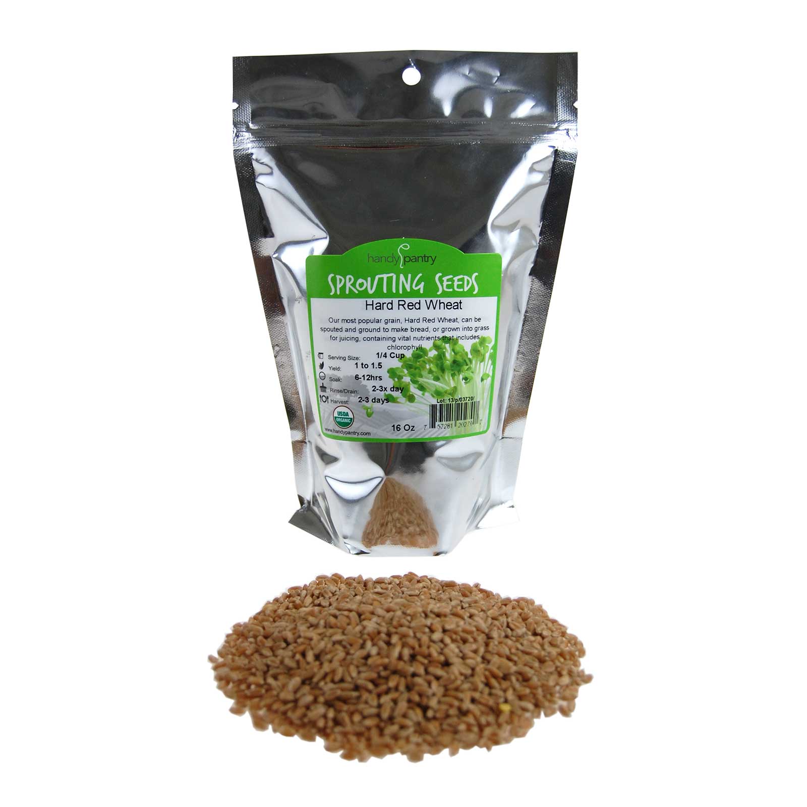 Organic Wheat - Wheatgrass Seed / Wheat Grass Seeds - 1 Lb - Buy Non-GMO Triticum aestivum Farm &amp; Gardening Seeds Online