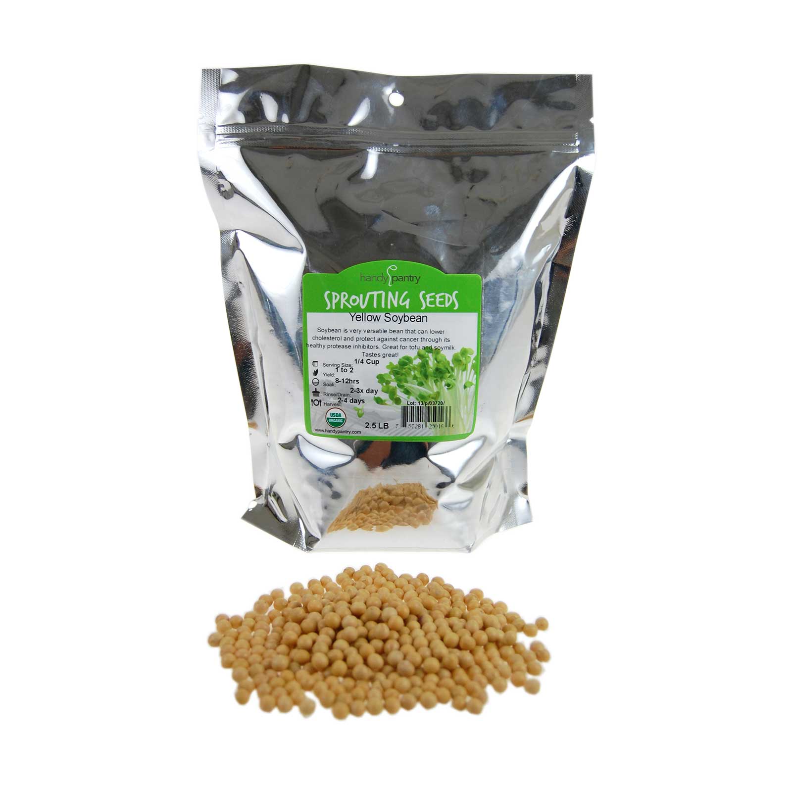 Organic Soybeans - Whole Soy Bean Seed / Seeds - 2.5 Lb -Tofu, Soymilk - Buy Non-GMO Glycine max Farm &amp; Gardening Seeds Online