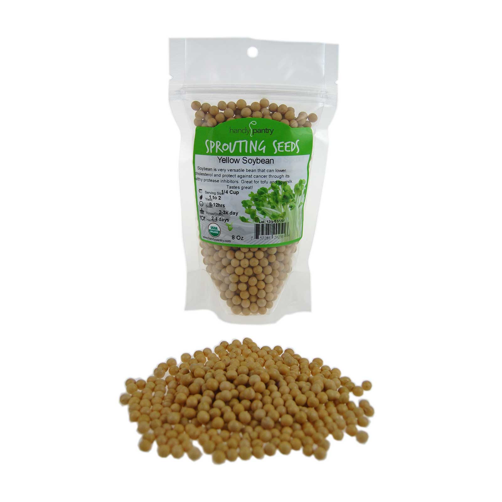 Organic Soybeans - Whole Soy Bean Seed / Seeds - 8 Oz Make Tofu - Buy Non-GMO Glycine max Farm &amp; Gardening Seeds Online